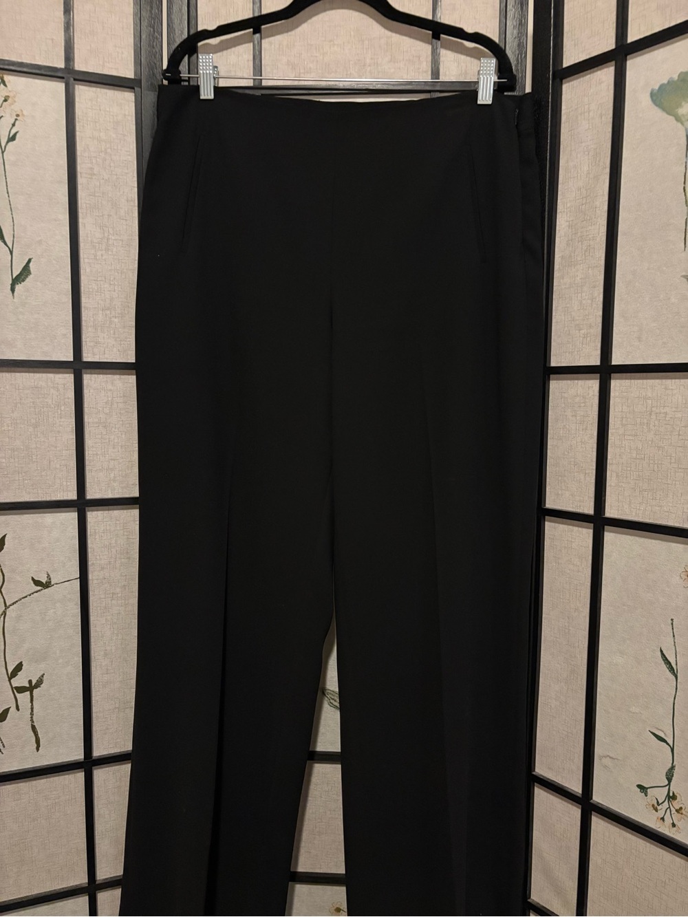 Ann Taylor Black Straight-Leg Dress Trousers